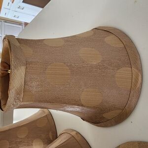 Polka Dot Tan Lamp Shade